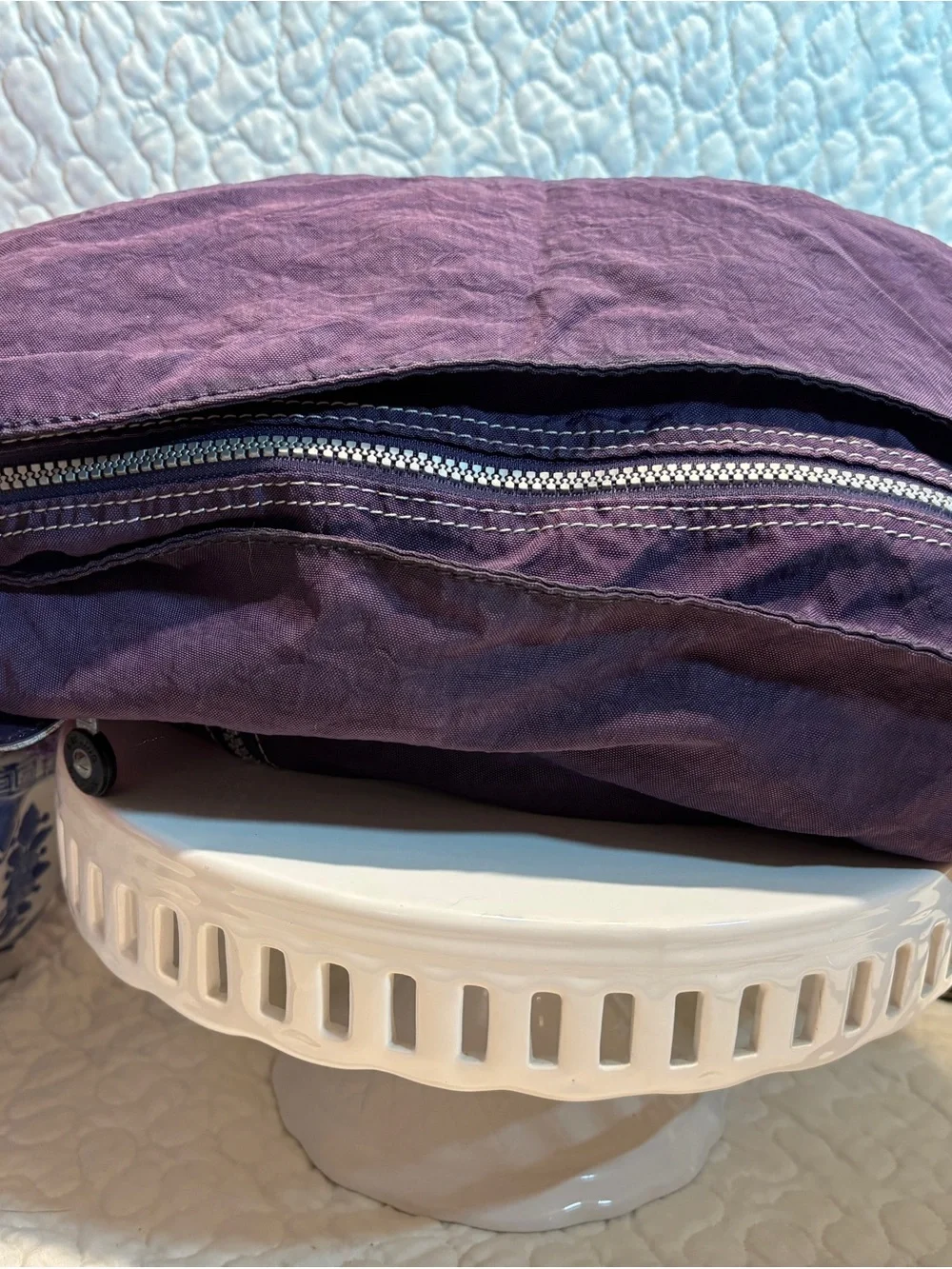 ✔️Kipling Purple Nylon Hobo Shoulder Bag